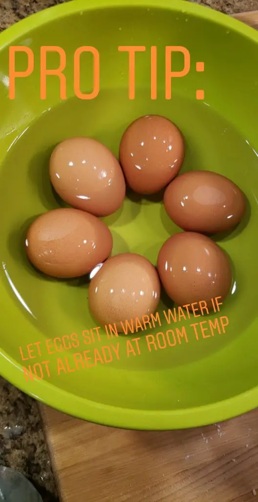 room temperature eggs