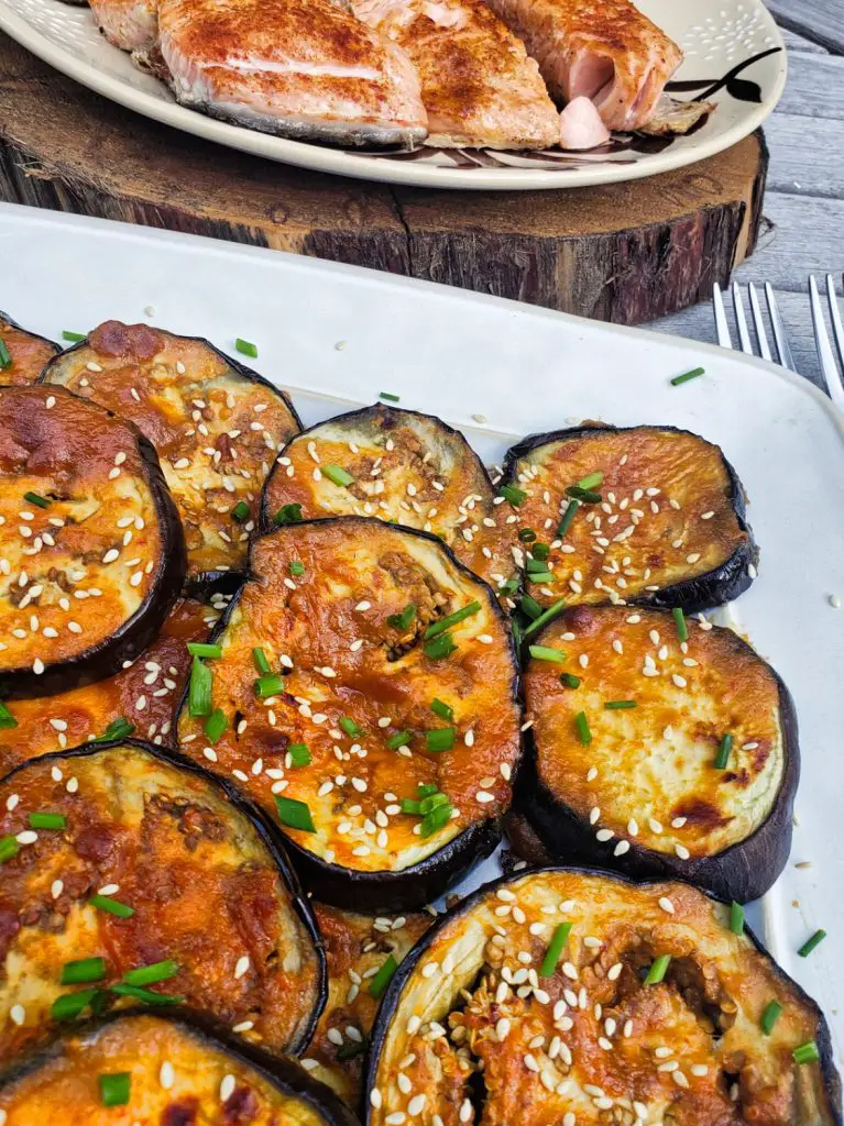 Roasted Eggplant with GingerMiso Glaze Salt Sugar Spice