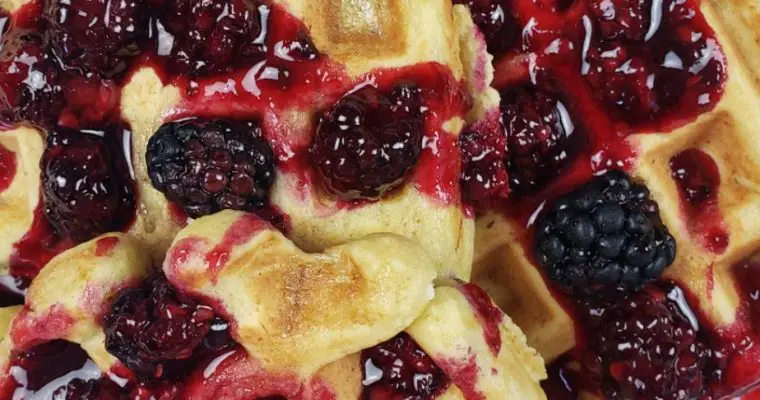 Lemon Ricotta Belgian Waffles
