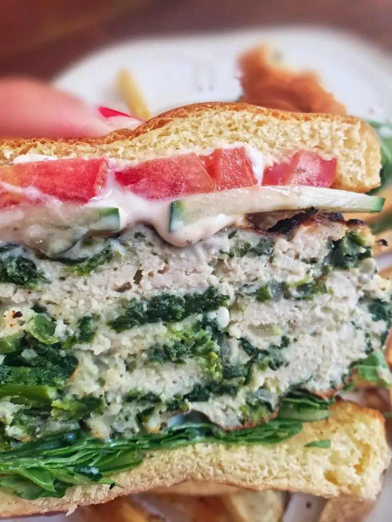 Spinach and Feta Turkey Burgers