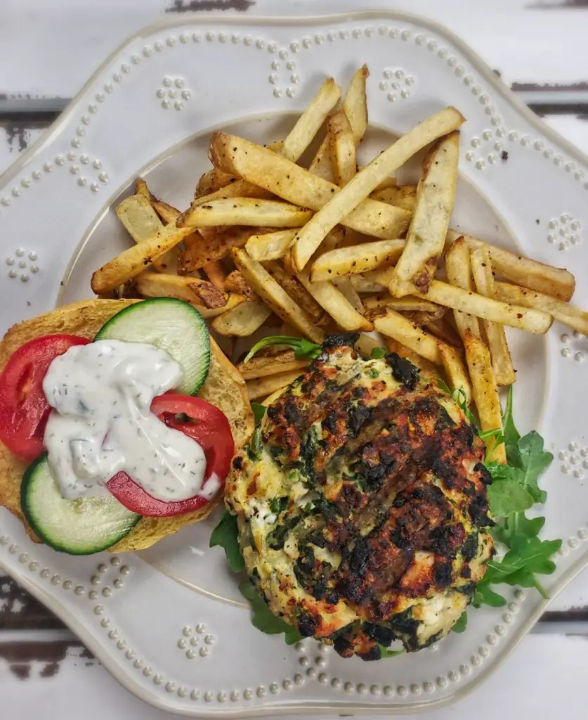 THE BEST Spinach Feta Turkey Burgers Salt Sugar Spice