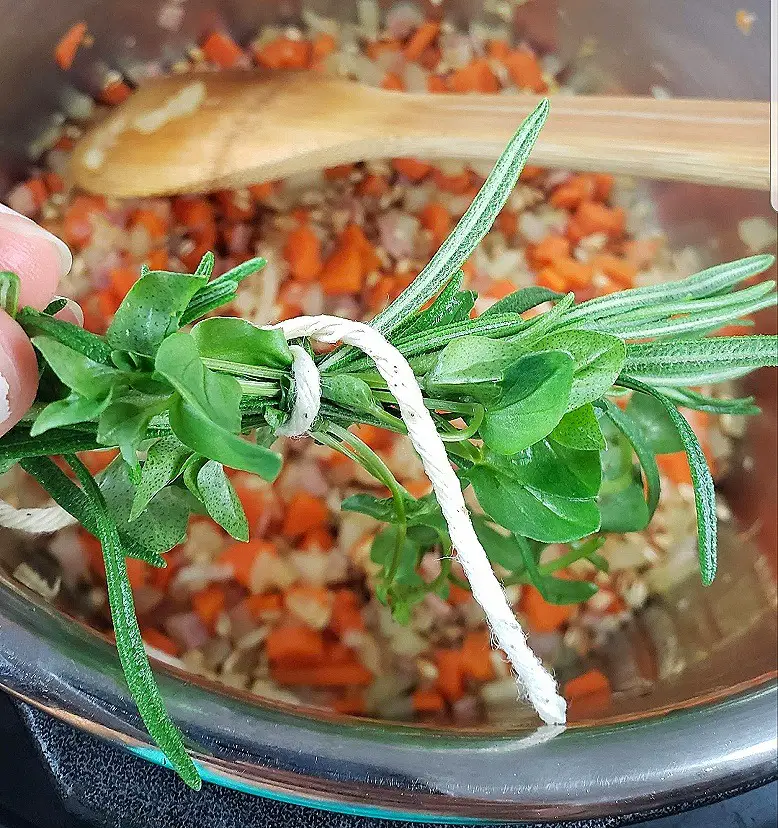 herbs tied together with a string