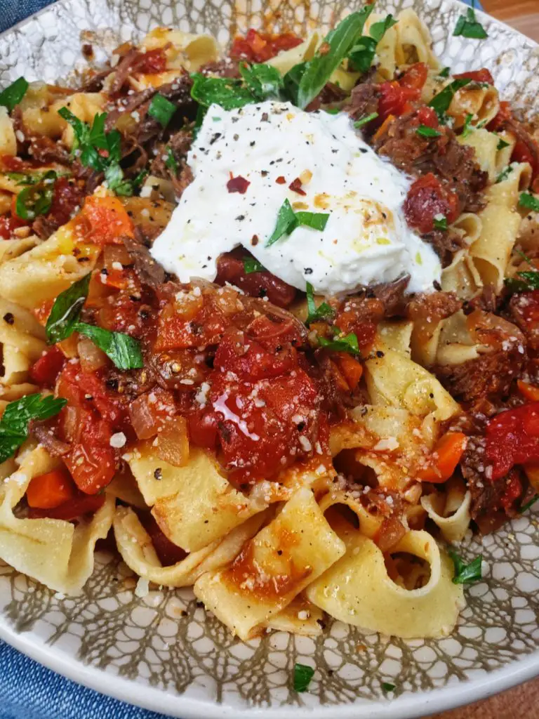 pappardelle and short rib ragu