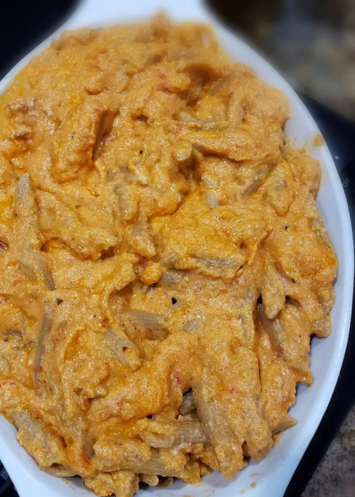 creamy baked ziti without mozzarella topping