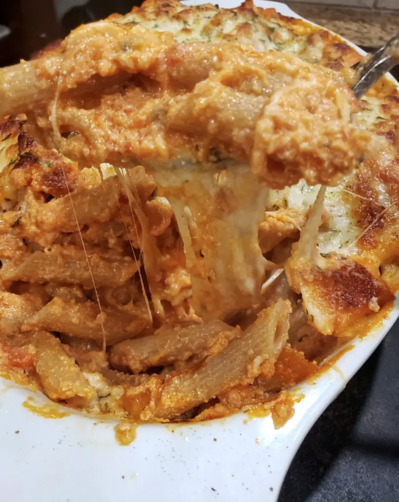 whole wheat baked ziti with cauliflower sauce