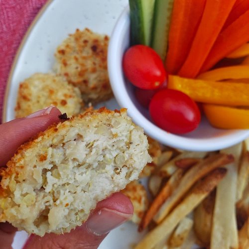 homemade quinoa chicken nugget