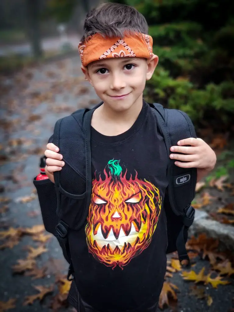 cute little boy on halloween
