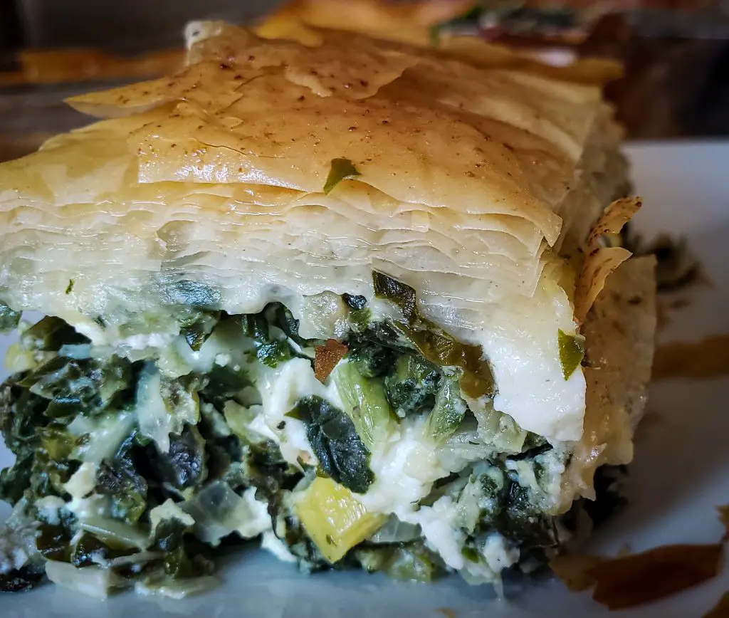 baked greek spanakopita spinach pie