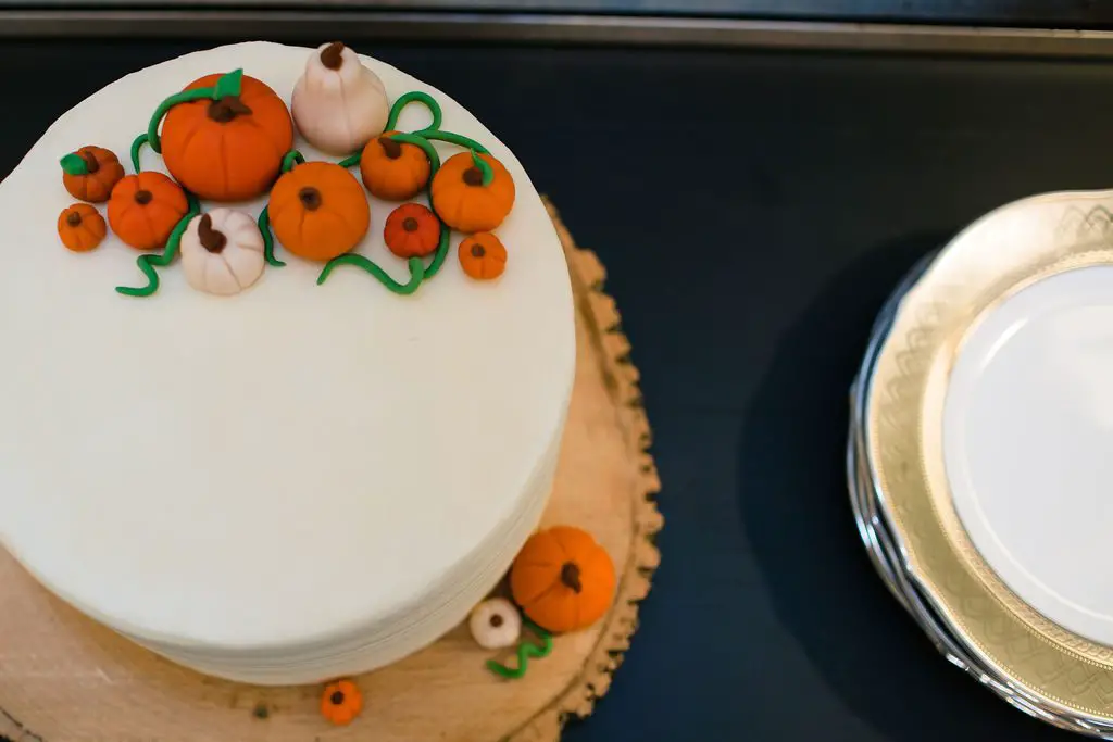 Pumpkin Spice cake with a Vanilla Buttercream frosting