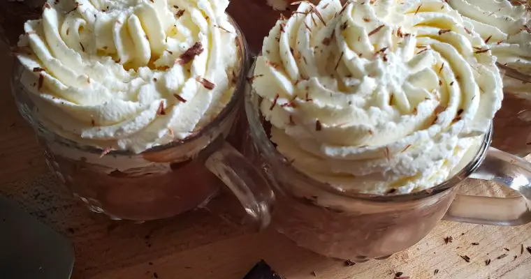 Dark Chocolate Mousse with Fresh Whipped Cream