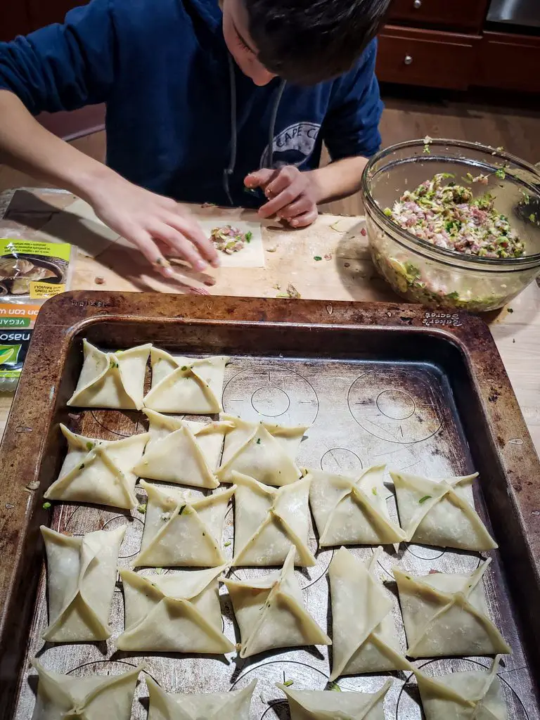 "pork potstickers" "ginger pork and brussels sprout potstickers" "potstickers"