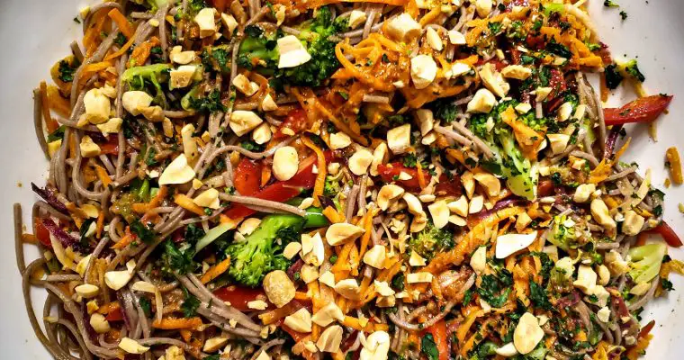 Soba Noodle Salad with Ginger-Almond Dressing