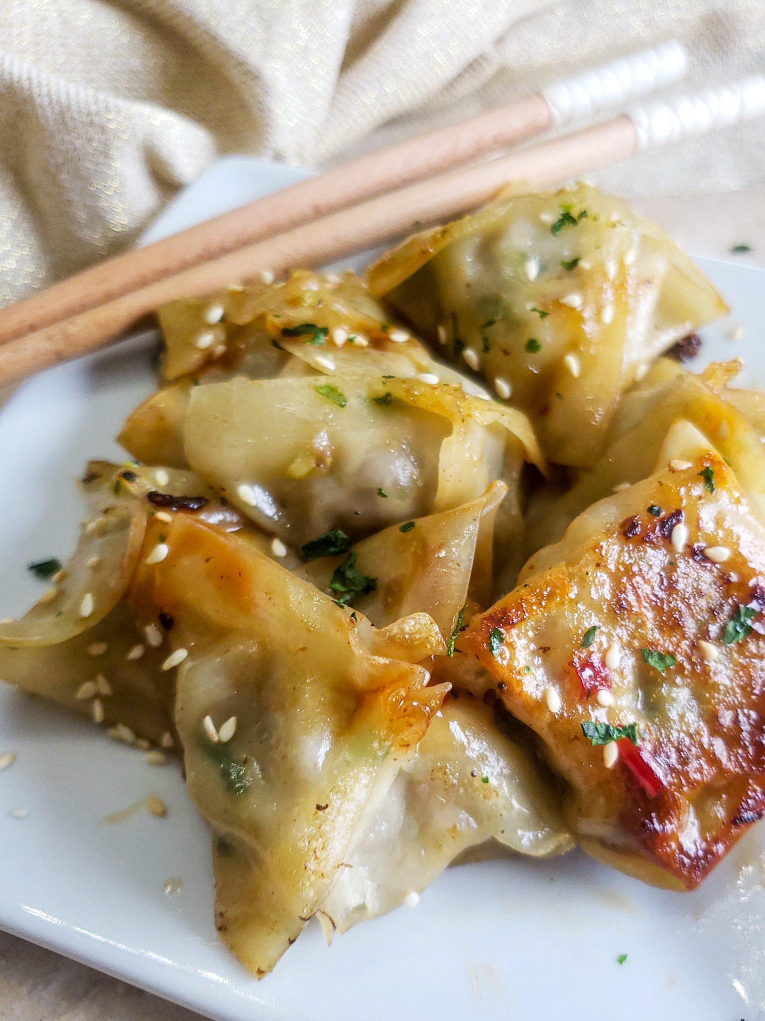 Ginger Pork And Brussels Sprout Potstickers Salt Sugar Spice