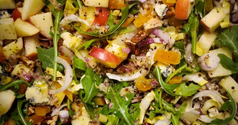 Arugula & Quinoa Salad with Apple & Apricot
