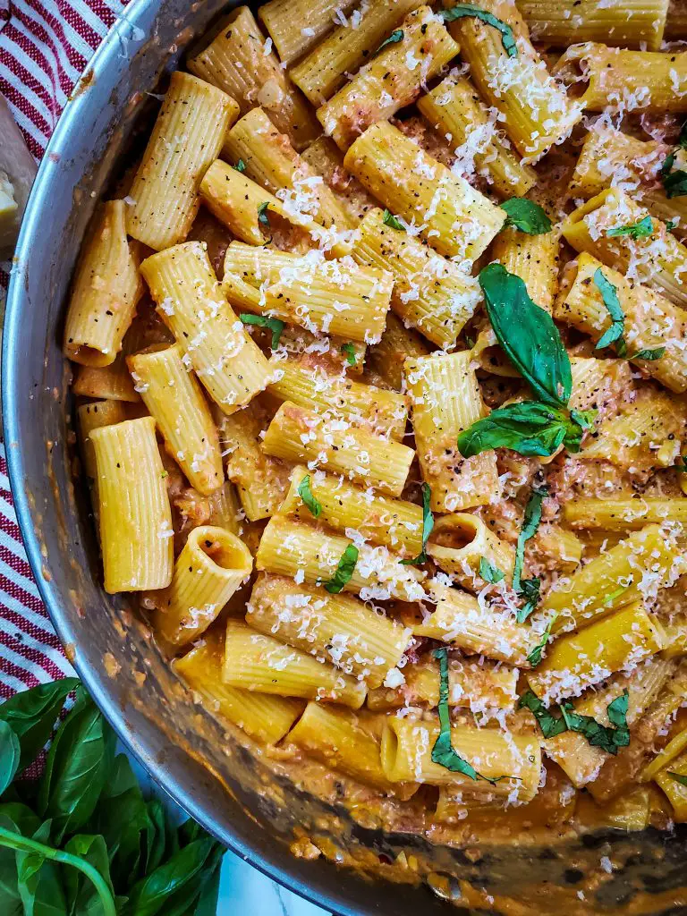 The BEST Rigatoni a la Vodka with Pancetta Salt Sugar Spice