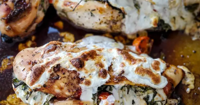 Caprese Stuffed Balsamic Chicken {VIDEO}