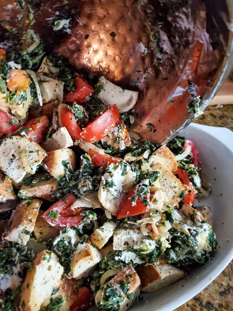 toss together vegetables and cheese