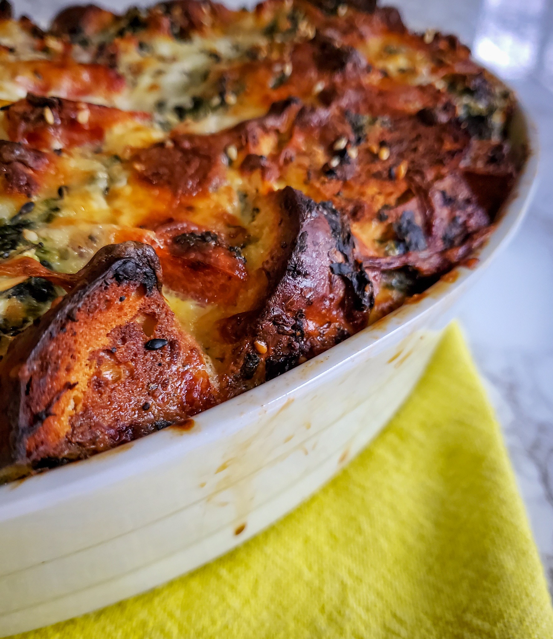 Everything Bagel Baked Breakfast Casserole | Salt Sugar Spice