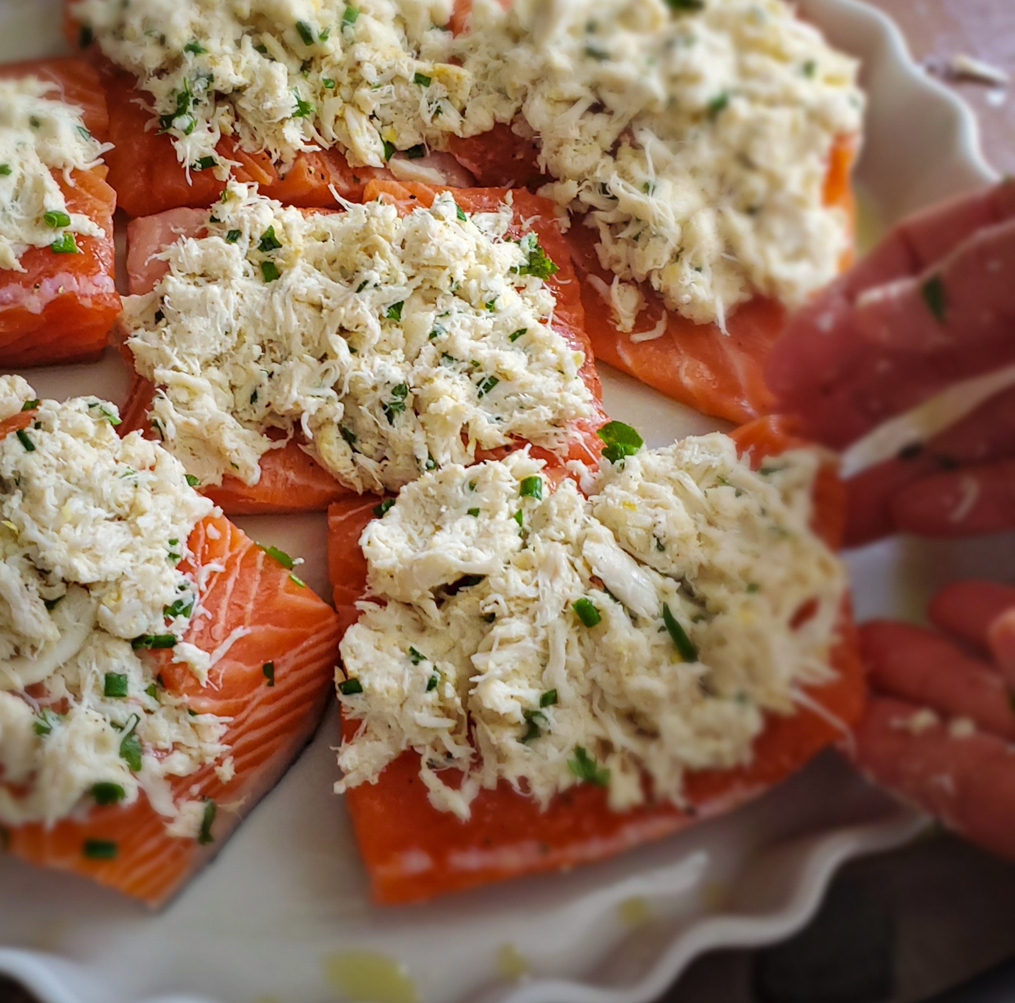 *Easy*Crab Stuffed Baked Salmon | Salt Sugar Spice