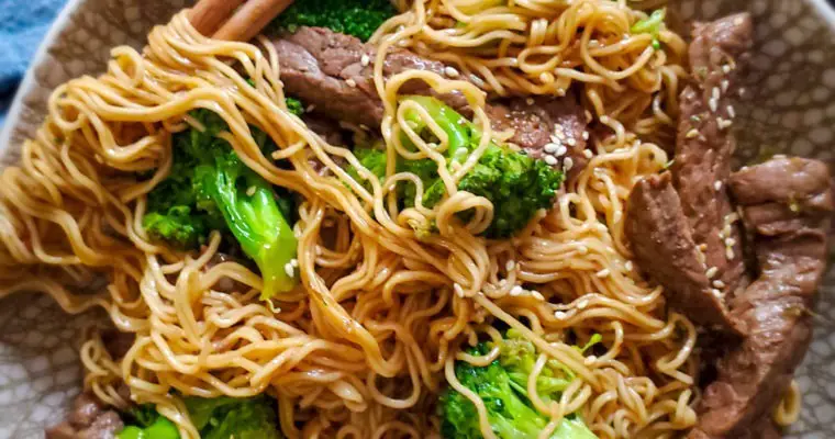 Beef and Broccoli Ramen Stir Fry