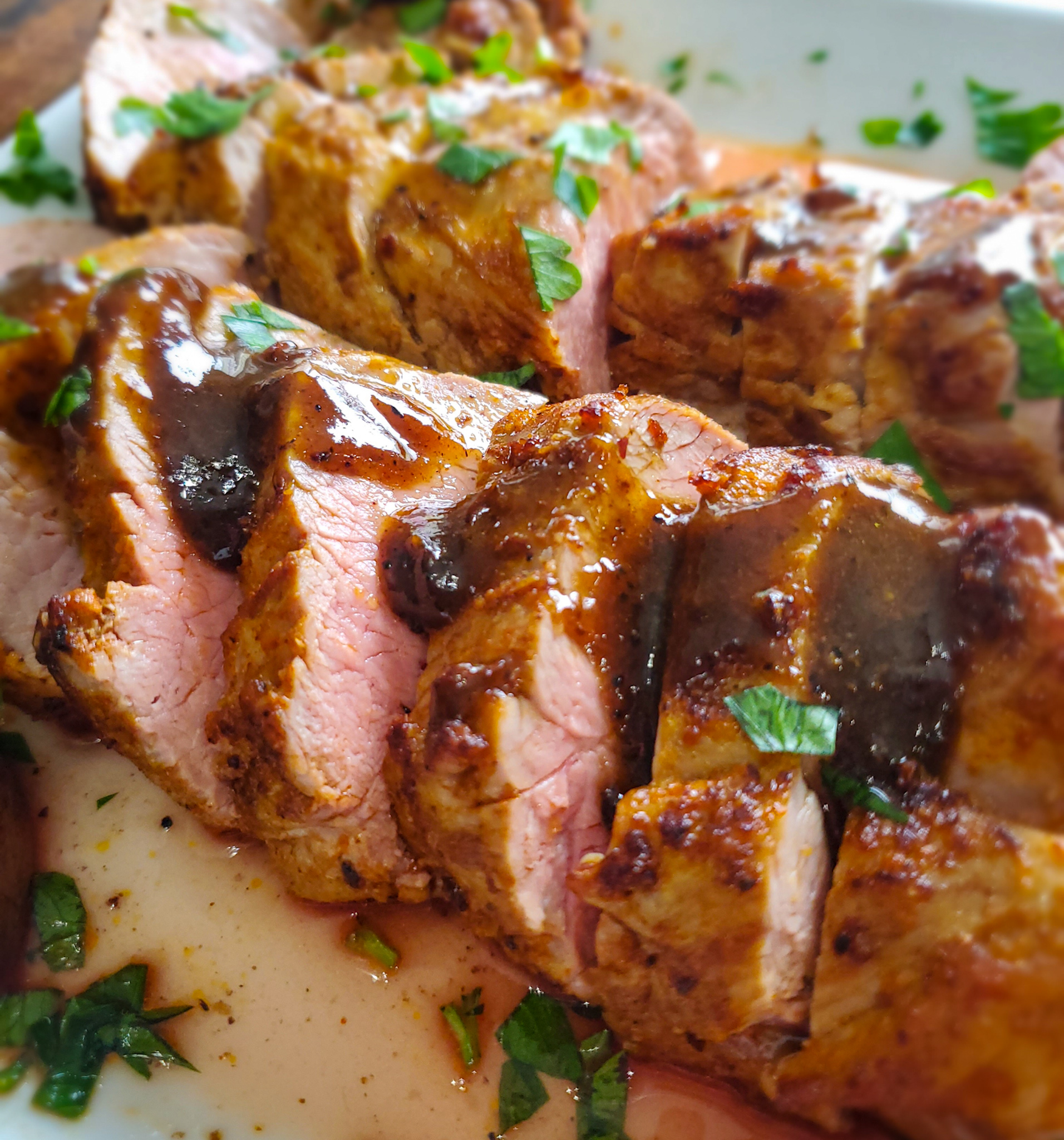 This is the juiciest roasted pork tenderloin recipe ever! It's coated in a simple spice rub.