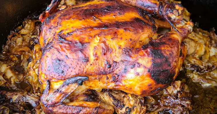 Slow-Roasted Gochujang Chicken with Caramelized Cabbage