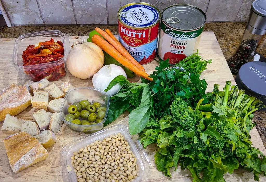 image of ingredients to make italian style meatloaf